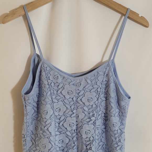 Topshop A-Line Lace Dress - Blue - Picture 5 of 9